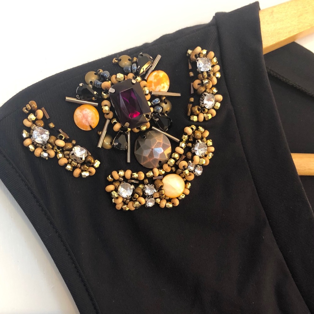 Balmain Jeweled Shoulder Top